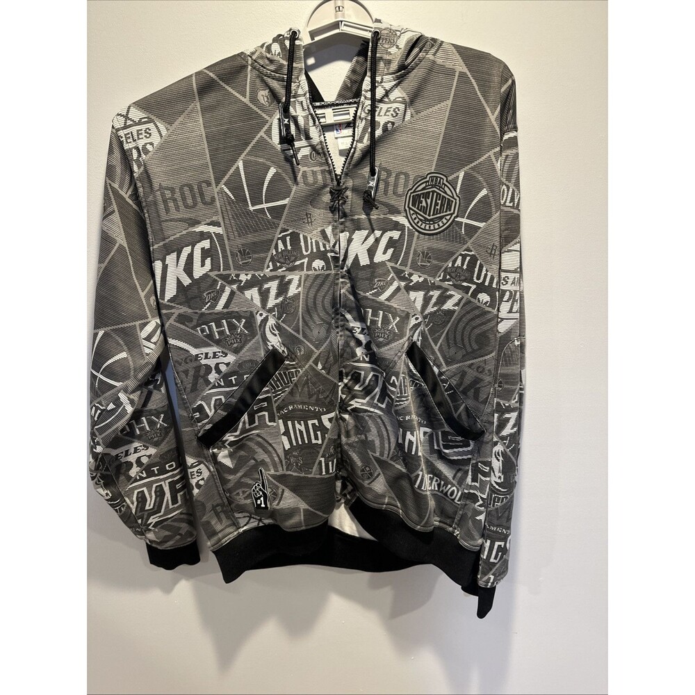 NBA Western Conference Zipway Tear-Away Full Zip Up Hoodie/Jacket XL Heavy NWOT